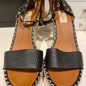 Valentino rockstud Espadrille size 38 black